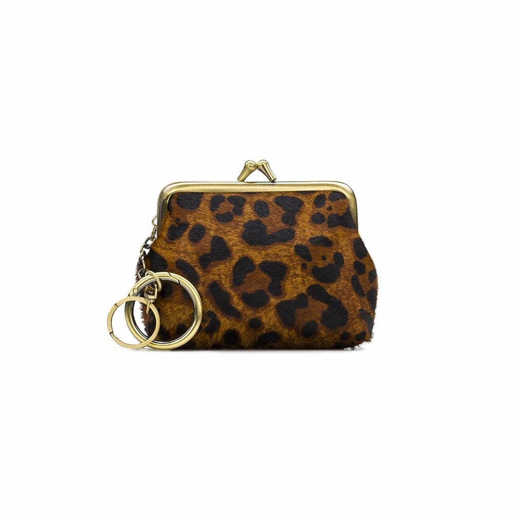 Leopard / Dark Brown Women\'s Patricia Nash Borse Coin Purse Wallets | 53892ULMA