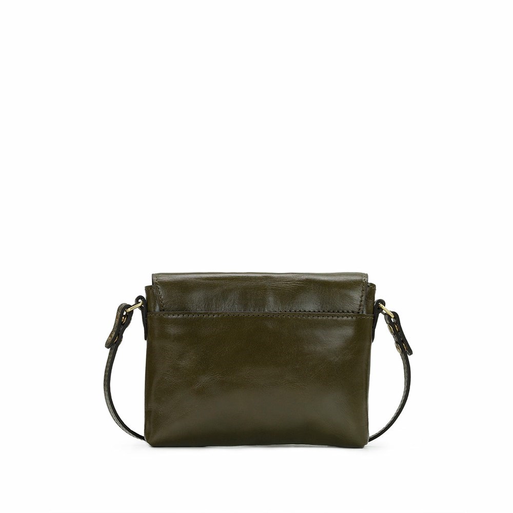 Olive Women's Patricia Nash Corfu Crossbody Shoulder Bags | 17593WUKO