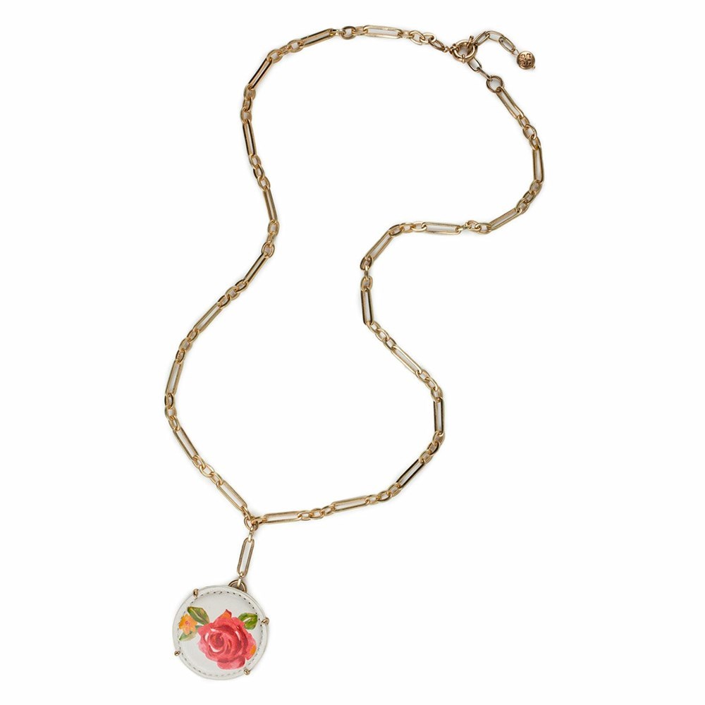 Orange Rose Women's Patricia Nash Anisa Pendant Necklaces | 07625QUSW