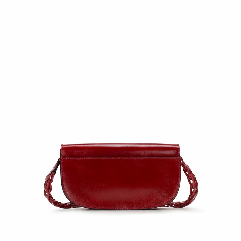 Red Women's Patricia Nash Chelsey Chainlink Crossbody Bags | 63178TCXQ