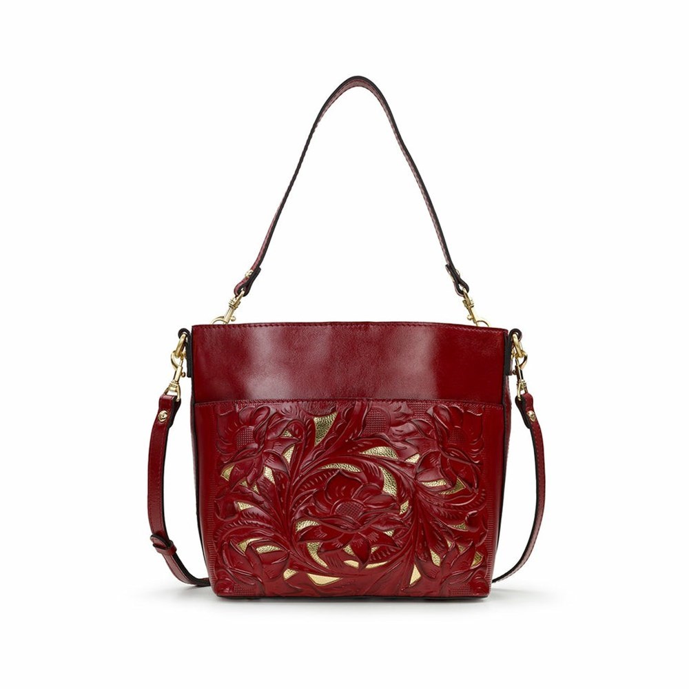 Red Women\'s Patricia Nash Harper Tote Crossbody Bags | 51648MZUC