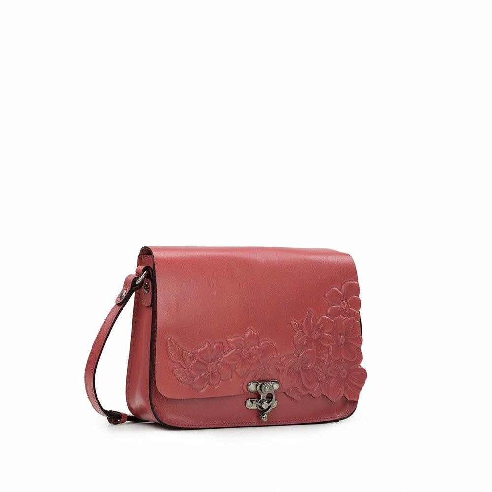 Rose Women's Patricia Nash Cecina Flap Crossbody Bags | 52894VFNL