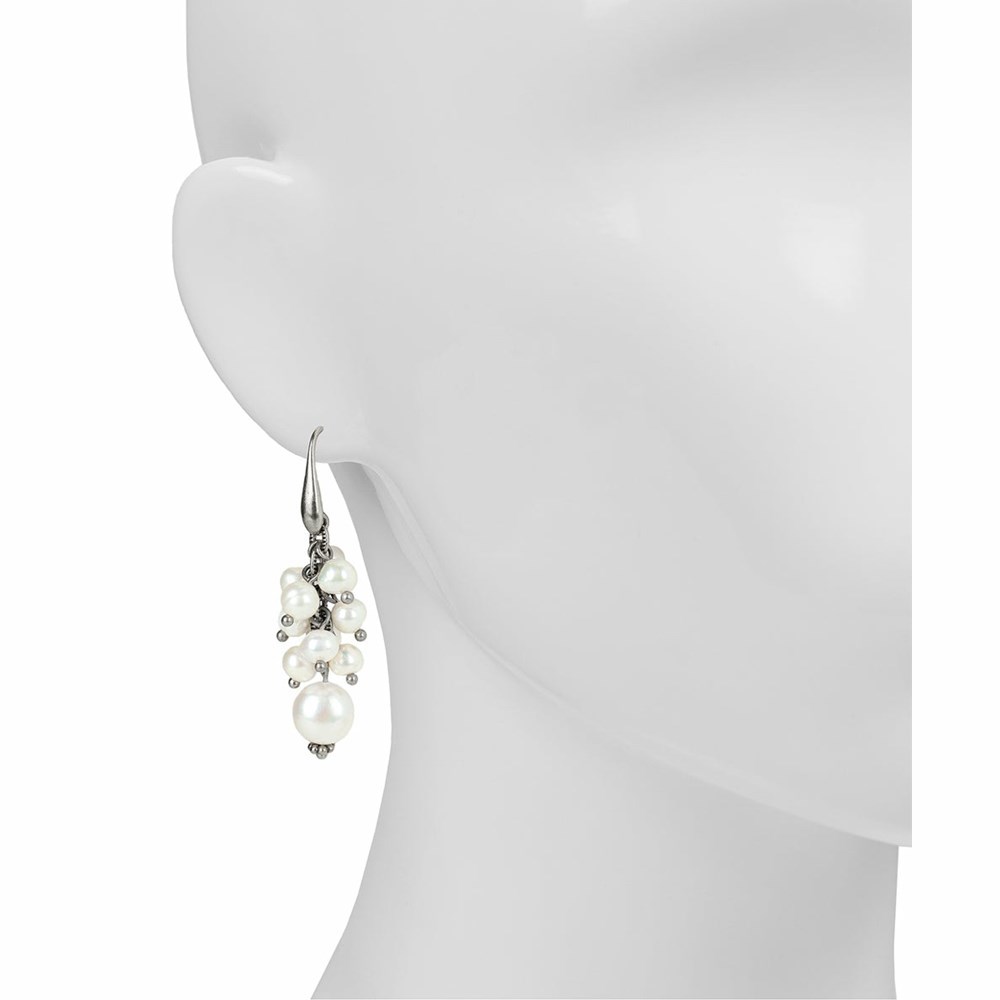 Silver Women's Patricia Nash Pearl Cluster Earrings | 04169GULC