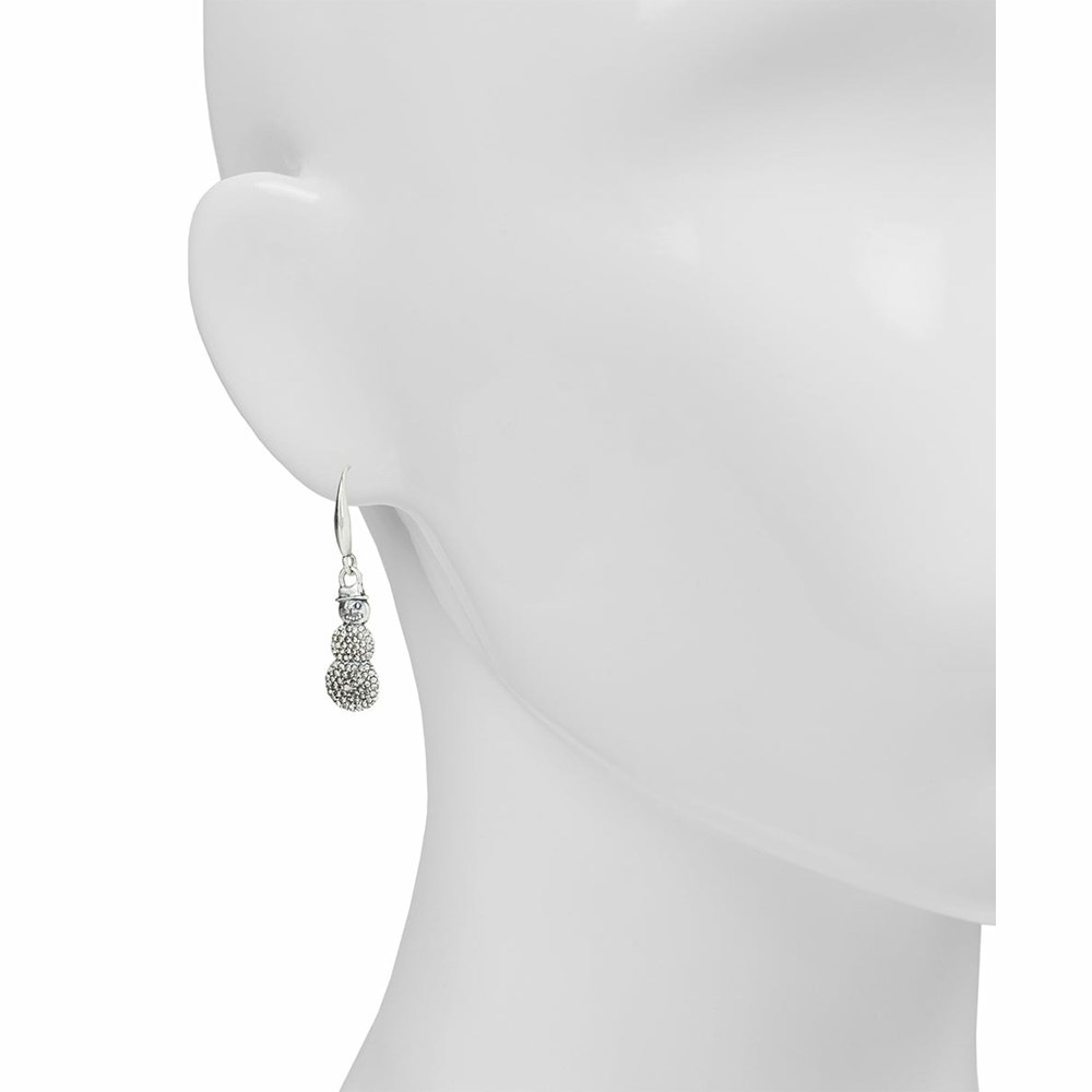 Silver Women's Patricia Nash Snowman Drop Earrings | 13590TAEZ