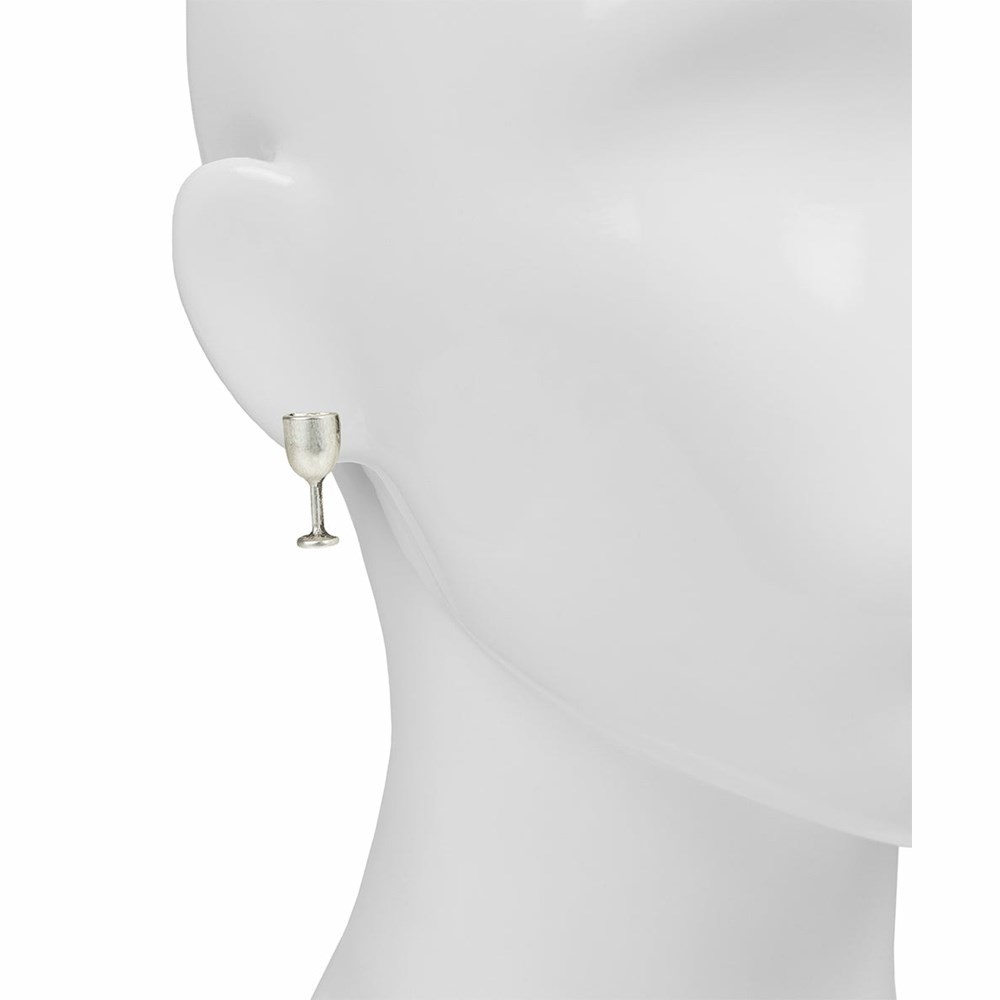 Silver Women's Patricia Nash Wineglass Post Earrings | 41752IXWN