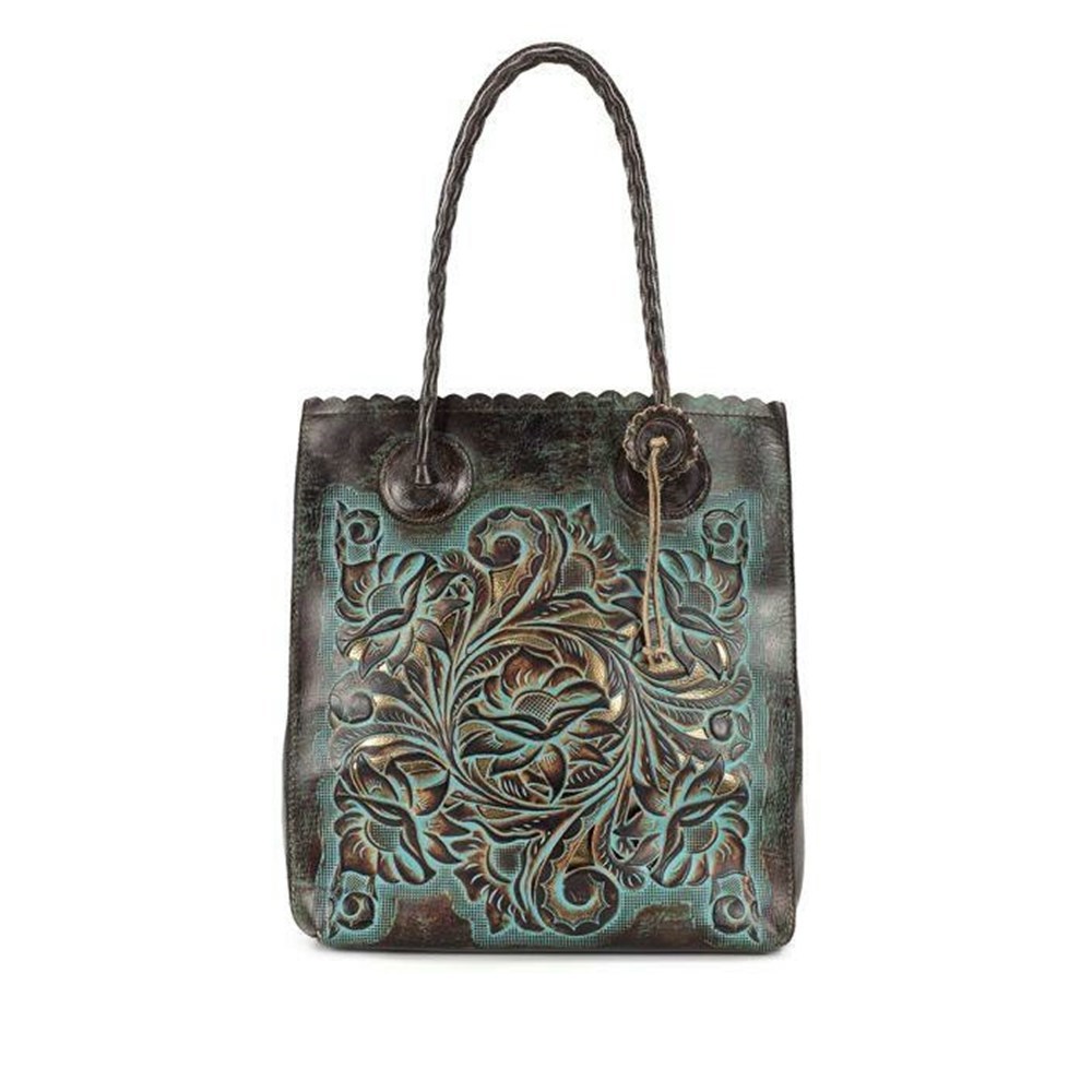 Turquoise Women\'s Patricia Nash Cavo Tote Bags | 25610XDRI