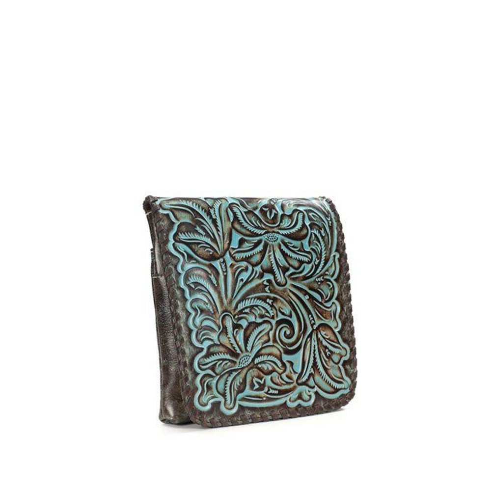 Turquoise Women's Patricia Nash Granada Crossbody Shoulder Bags | 62549ZFTR