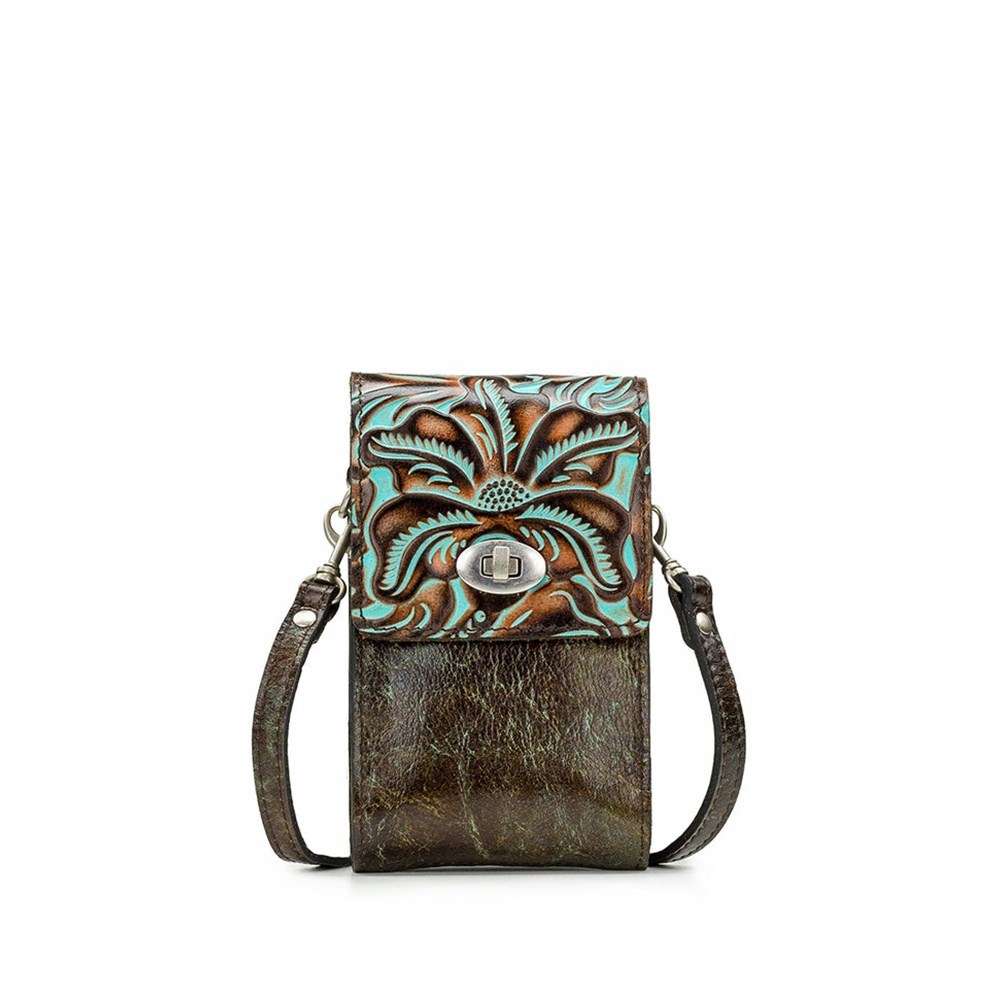 Turquoise Women\'s Patricia Nash Rivella Crossbody Bags | 64931CKFX