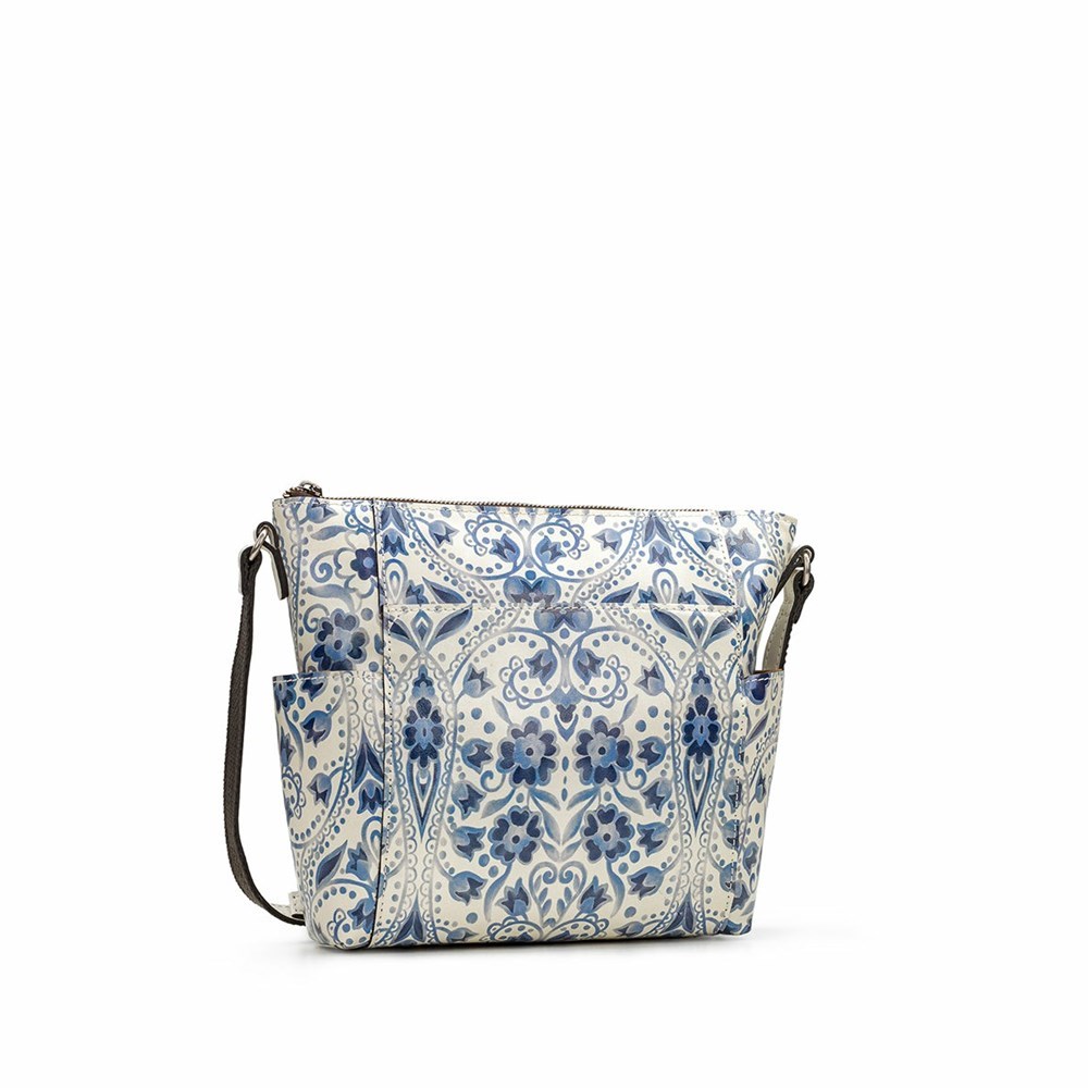 White Women's Patricia Nash Aveley Crossbody Shoulder Bags | 16945UGAY