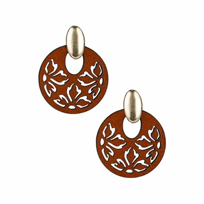 Beige Women's Patricia Nash Galati Doorknocker Earrings | 21430GSFT