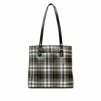 Black White Women's Patricia Nash Luna Tote Bags | 26071IPXA