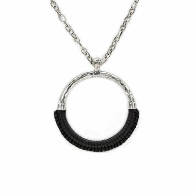 Black Women's Patricia Nash Carmelina Wrapped Ring Pendant Necklaces | 50396EAYI