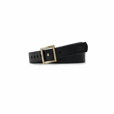 Black Women's Patricia Nash Huxton Square Buckle Belt Belts | 59362TMKY