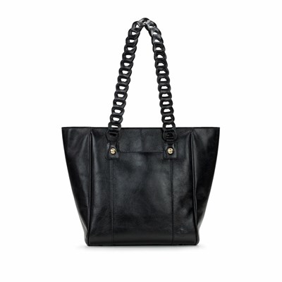 Black Women's Patricia Nash Ivy Chainlink Tote Bags | 15732RACS