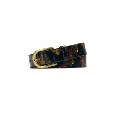 Black Women's Patricia Nash Vietri Leather Belt Belts | 20719SANV