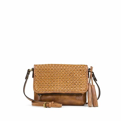 Brown Women's Patricia Nash Corfu Crossbody Bags | 08435WOXT
