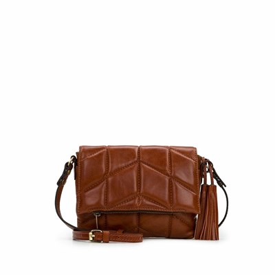 Brown Women's Patricia Nash Corfu Crossbody Bags | 79465HXCT