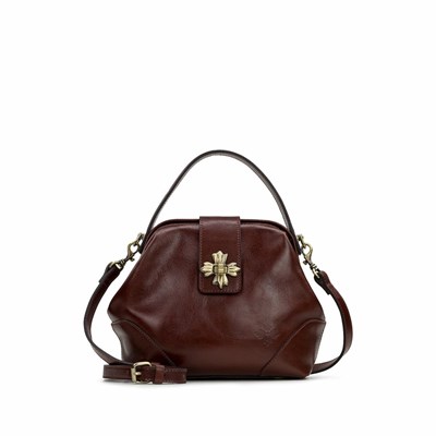 Brown Women's Patricia Nash Kettlewell Frame Top Handle Bag Shoulder Bags | 38915GXPM