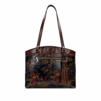 Brown Women's Patricia Nash Poppy Tote Bags | 56430WNRK