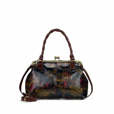 Brown Women's Patricia Nash Rora Frame Satchel Handbags | 47150WFYA