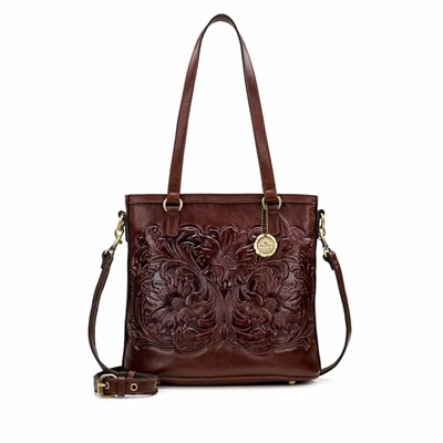 Brown Women's Patricia Nash Tessali Crossbody Bags | 42789UFYO