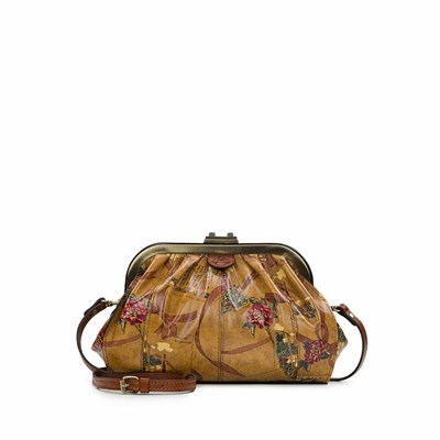 Brown Women's Patricia Nash Verbania Frame Crossbody Bags | 20819QOHW