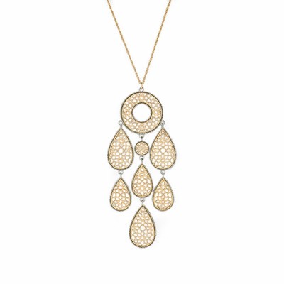 Gold / Silver Women's Patricia Nash Multi Tear Drop Pendant Necklaces | 10836TORP