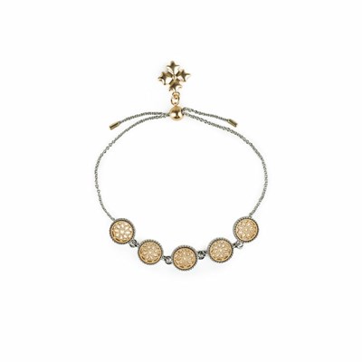 Gold / Silver Women's Patricia Nash Multi Circle Bracelets | 37498SCJR