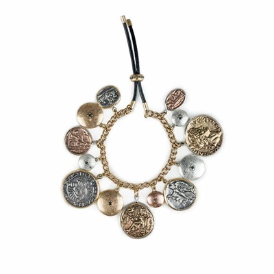 Gold / Silver Women's Patricia Nash Multi Coin Bracelets | 58702PXAR