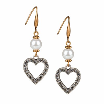Gold / Silver Women's Patricia Nash Pearl Drop Earrings | 84709VOPK