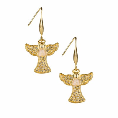 Gold Women's Patricia Nash Angel Drop Earrings | 85069WZIC