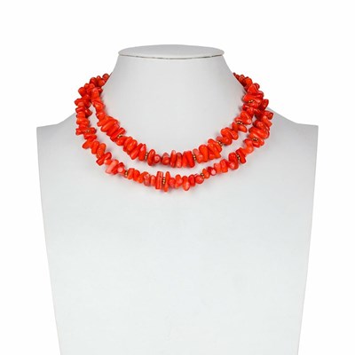 Gold Women's Patricia Nash Coral Short Necklaces | 60931HSFD