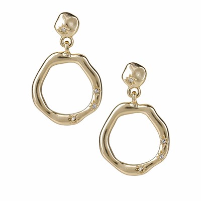 Gold Women's Patricia Nash Doorknocker Earrings | 07162HQSV