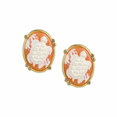 Gold Women's Patricia Nash Sea Turtle Stud Earrings | 15467XHLJ