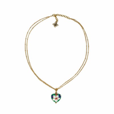 Gold Women's Patricia Nash Small Heart Pendant Necklaces | 35291RDMS