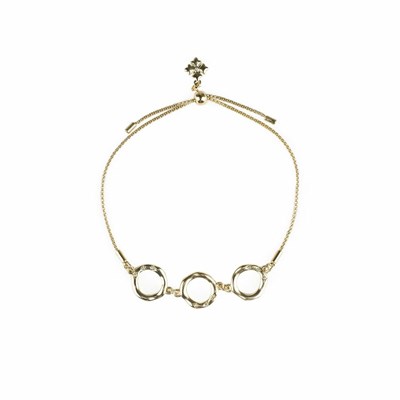 Gold Women's Patricia Nash Three Circle Bracelets | 01859HRTF