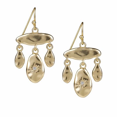 Gold Women's Patricia Nash Triple Drop Earrings | 23794GXRZ