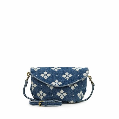 Light Blue Women's Patricia Nash Healey Pouch Crossbody Bags | 21697BFLE