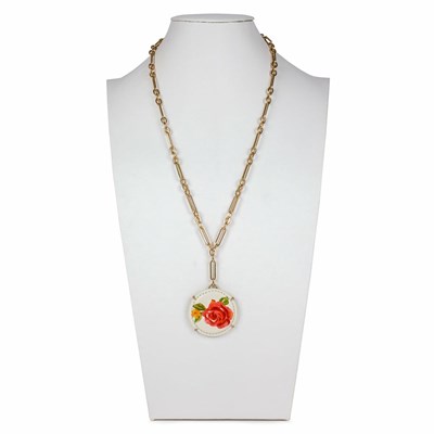 Orange Rose Women's Patricia Nash Anisa Pendant Necklaces | 07625QUSW