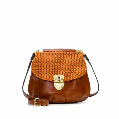 Orange Women's Patricia Nash Veneto Crossbody Bags | 30149VSYI