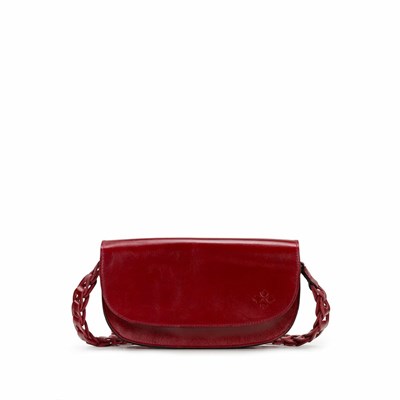 Red Women's Patricia Nash Chelsey Chainlink Crossbody Shoulder Bags | 64370MXPC