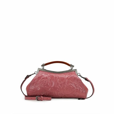 Rose Women's Patricia Nash Kelmscott Frame Bag Satchel Handbags | 16728GUBA