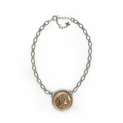 Silver / Gold Women's Patricia Nash Large Coin Necklaces | 06582IANT