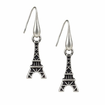 Silver Women's Patricia Nash Eiffel Tower Earrings | 96325GAZE